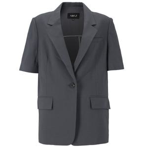 [에이비에프지]백 트임 포인트 반팔 세덥 재킷 APZ3HJA1H