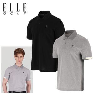 [엘르골프]남성 소매 배색 포인트 기본 폴로 티셔츠 6J35203_DJ