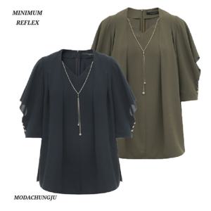 [미니멈]MD 드레이핑 장식 블라우스 MD MMZBGWB4900_CJ