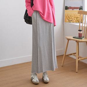 [나크21] (55~88) 핀턱 허리밴딩 롱 스커트 KO52-P-08