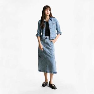 타미진 여성 하이 맥시 데님 스커트 T32F6NFS11TWL1