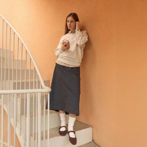 내셔널지오그래픽N253WSK910 여성 데님라이크 롱 스커트 INDIGO