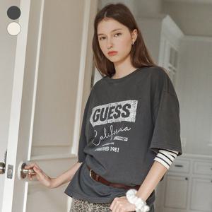 [게스(진)]남여공용 다잉 반팔 티셔츠 NP3K5495