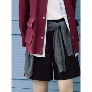 [빈폴레이디스] 인조 가죽 반바지 블랙 (BF5825C935)