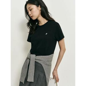 [빈폴레이디스] 하트 베이직 반소매 티셔츠 블랙 (BF5842N225)