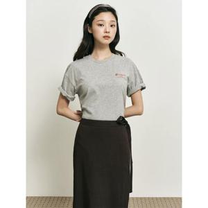 [빈폴레이디스] 그래픽 오버핏 반소매 티셔츠 그레이 (BF5842N113)