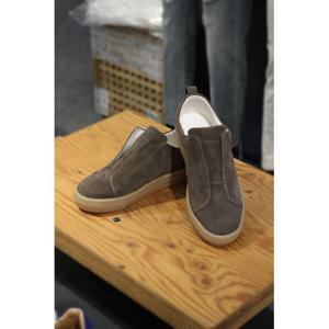 [빠니깔레]MARIO이태리직수입 소가죽스웨이드 브라운캐주얼슬립온 f-qfo08br