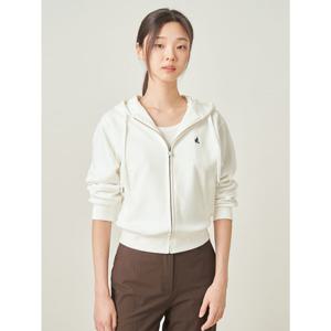[빈폴레이디스] 면 혼방 후드 집업  아이보리 (BF5841C030)