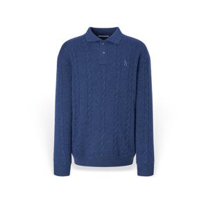 [헤지스] 남성 울 케이블 카라 긴팔니트 HZSW5D552B3