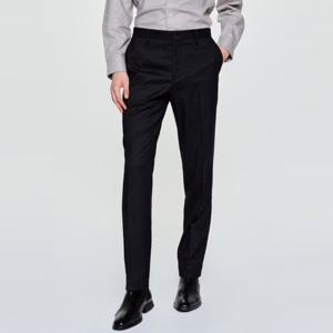 헤지스  25FW  남성 스트레이트핏 헤링본 조직 슬랙스 팬츠 HZPA5D462CG