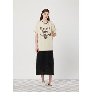 [CC콜렉트] 레터링 프린트 하프슬리브 티 (C253PSM023)