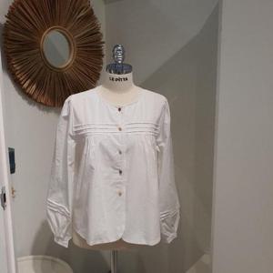 르피타 HC06 사각 단추 블라우스(화이트) L253BBL955