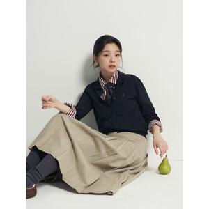 [빈폴레이디스] 코튼 티칼라 카디건 블랙 (BF595AC065)