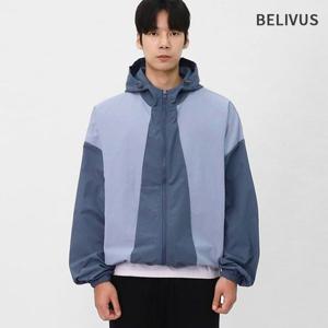 빌리버스 남성 바람막이 자켓 점퍼 방수 고프코어 배색 오버사이즈 후드집업 BRAT098