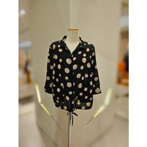 [SOUP] 도트 패턴 포켓 블라우스 (SB8LSCZ)