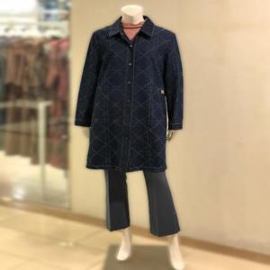 벨리시앙 세이브존01 스티치 패턴 데님 트렌치코트 BY4302