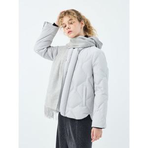 [유닛]다이아 퀼팅 니트 후드 비올라 다운 재킷 (UFKWJA4A1T-L/G