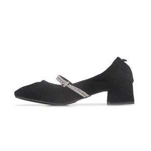 BABARA 바바라 스웨이드 메리제인 펌프스 블랙 BBF535