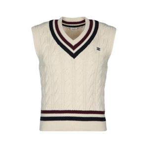 셀린느 니트 베스트 RY0BMD062 FZV1 ECRUBURGUNDYNAVY