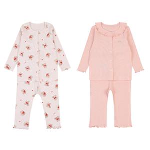 [압소바] [백일 돌선물세트] (아기유아내복) 핑크내의 2종세트 (A2D10391S2)