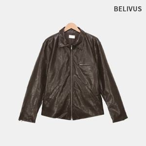 빌리버스 남자 아우터 가을 환절기 데일리 스포츠 라이딩 유광 레더 자켓 BLBT002