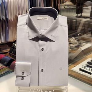 듀퐁셔츠 SE5FM21LS304SGY 구김이 적은 레이온 혼방 카라 D로고 포인트 슬림 핏 셔츠