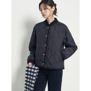 [빈폴레이디스] 니트 배색 소프트 다이아 패딩  블랙 (BF5938C025)