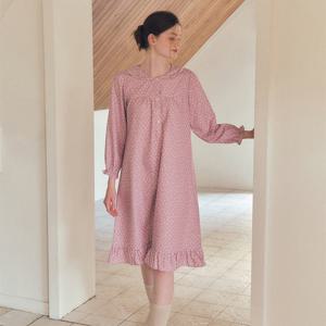 비너스 부드러운 피팅감 면80수 클로버나염 여성 실내복 원피스 VGN4553