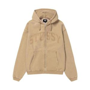 스투시 페이디드 그래픽 집 후드 워시드 베이지 118553