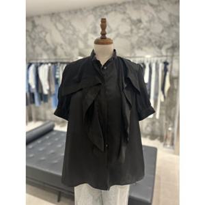 보브 VOV 하프 퍼프 프릴 블라우스 (71153608031)