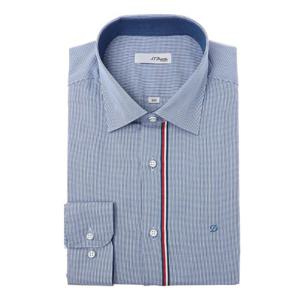 [에스티듀퐁(셔츠)]미니체크 긴팔 남방 슬림핏 와이셔츠 (SE5FM21LS322SBU)