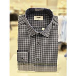 (RPFSL013124NY) (레노마 슬림핏) 멜란 그라데이션 체크  긴팔셔츠