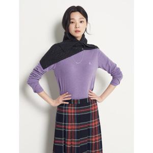 [빈폴레이디스] [Essential] 반넥 긴소매 티셔츠  퍼플 (BF5941E01U)