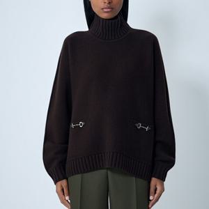 26 SS 구찌 Horsebit 홀스빗 아플리케 리브드 터틀넥 울 828685 XKEVK 2344