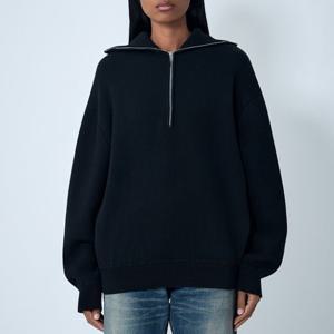 26 SS 발렌시아가 하프 집업 스탠드 칼라 테크 니트 848840 T3421 1000