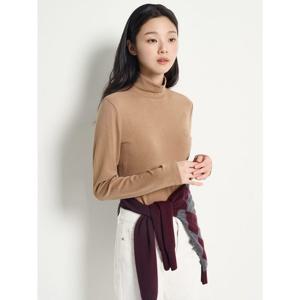 [빈폴레이디스] [Essential] 울 텐셀 터틀넥 티셔츠  베이지 (BF5X41E02A)