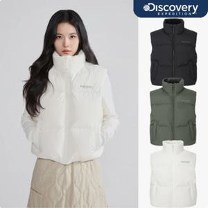 디스커버리 25FW 여성 올리브 크롭 다운 패딩베스트 DWDV91056