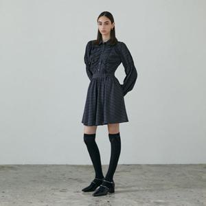 [에고이스트] ER3WO860 스모킹 디테일 셔츠형 원피스 (25가을)