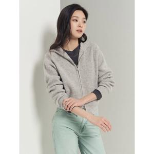 [빈폴레이디스] 울 네프 후드 집업 카디건  라이트 그레이 (BF5X5AC012)