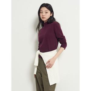 [빈폴레이디스] 캐시미어 터틀넥  와인 (BF5X51E02Z)