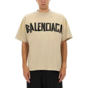 발렌시아가 로고 테이프 크루넥 티셔츠 764235 TSVK19501