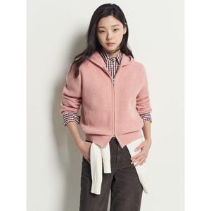 [빈폴레이디스] 울 네프 후드 집업 카디건  핑크 (BF5X5AC01X)
