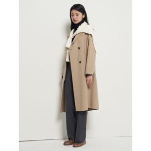 [빈폴레이디스] 핸드메이드 더블 롱 코트  베이지 (BF5X30C07A)