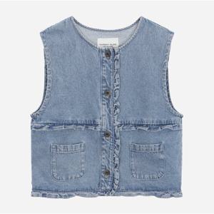 [써스데이아일랜드]프릴 데님 베스트 T256MVT173W