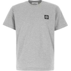 스톤아일랜드  스톤 남성 로고 패치 라운드넥 반팔(그레이) 811524113 A0M64