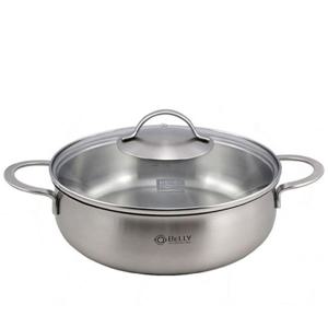 키친플라워 인덕션 전골 냄비 스텐 양수 냄비 24cm 인덕션양수냄비 찌개냄비 국냄비 다용도냄비 가정용냄비