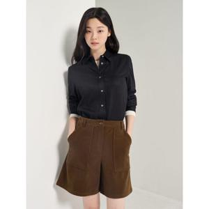 [빈폴레이디스] 레이온 셔츠형 블라우스  블랙 (BF5X64C525)