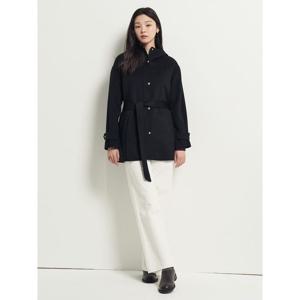 [빈폴레이디스] 울캐시 핸드메이드 후드 미디움 코트  블랙 (BF5X30C055)