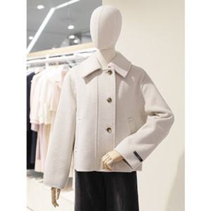 SOUP 숲 싱글버튼 카라 울혼방 크롭 자켓 (SBAJK90)