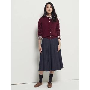 [빈폴레이디스] 데님라이크 플리츠 스커트  네이비 (BF5X27C55R)